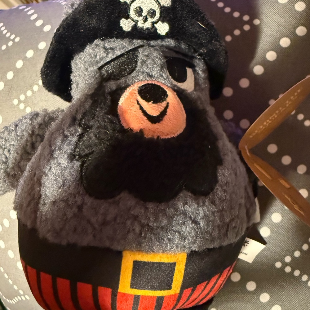 Bark Pirate Dog Toy - Gray and Black